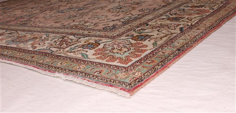 Tabriz Purple Square Hand Knotted 99 X 110 Area Rug 400-16968 Image 25