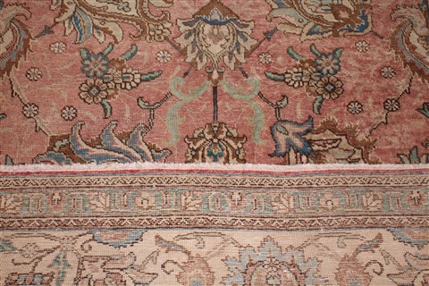Tabriz Purple Square Hand Knotted 99 X 110 Area Rug 400-16968 Image 26