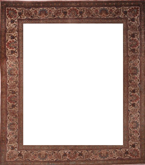 Tabriz Purple Square Hand Knotted 99 X 110 Area Rug 400-16968 Image 2