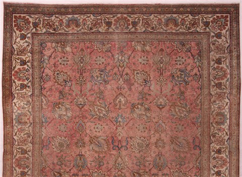 Tabriz Purple Square Hand Knotted 99 X 110 Area Rug 400-16968 Image 31
