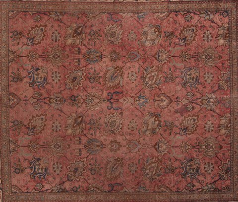 Tabriz Purple Square Hand Knotted 99 X 110 Area Rug 400-16968 Image 3
