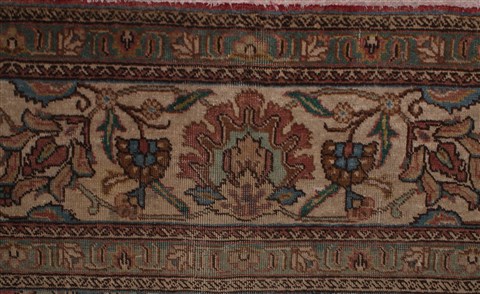 Tabriz Purple Square Hand Knotted 99 X 110 Area Rug 400-16968 Image 5