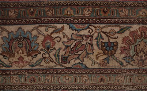 Tabriz Purple Square Hand Knotted 99 X 110 Area Rug 400-16968 Image 6