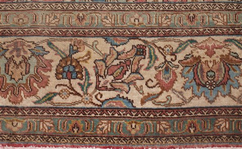 Tabriz Purple Square Hand Knotted 99 X 110 Area Rug 400-16968 Image 7