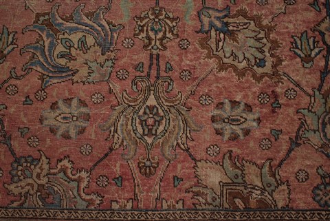Tabriz Purple Square Hand Knotted 99 X 110 Area Rug 400-16968 Image 9