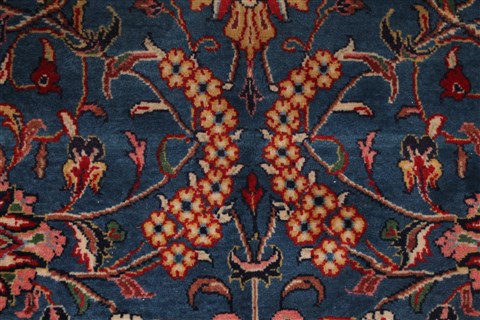 Sarouk Blue Hand Knotted 76 X 125 Area Rug 400-16970 Image 14
