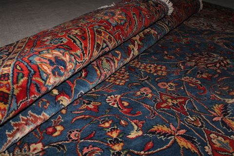 Sarouk Blue Hand Knotted 76 X 125 Area Rug 400-16970 Image 1