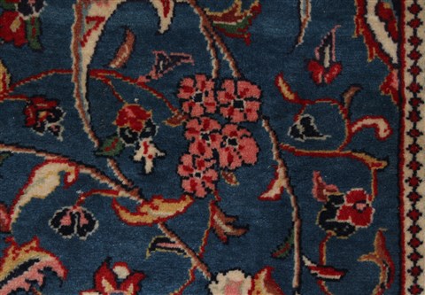Sarouk Blue Hand Knotted 76 X 125 Area Rug 400-16970 Image 21