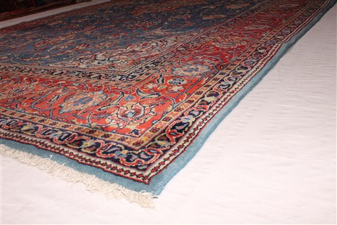 Sarouk Blue Hand Knotted 76 X 125 Area Rug 400-16970 Image 23