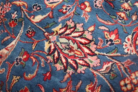 Sarouk Blue Hand Knotted 76 X 125 Area Rug 400-16970 Image 27