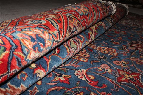 Sarouk Blue Hand Knotted 76 X 125 Area Rug 400-16970 Image 28