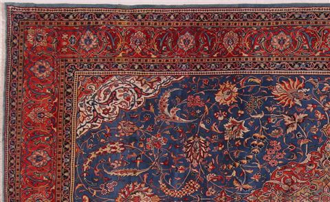 Sarouk Blue Hand Knotted 76 X 125 Area Rug 400-16970 Image 3