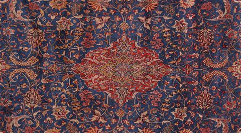 Sarouk Blue Hand Knotted 76 X 125 Area Rug 400-16970 Image 4