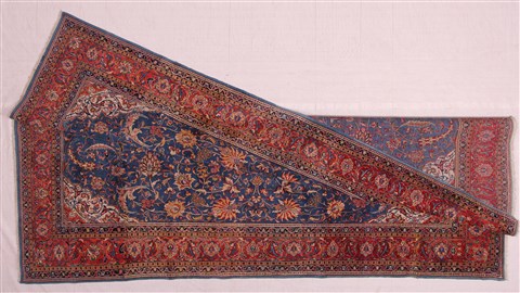 Sarouk Blue Hand Knotted 76 X 125 Area Rug 400-16970 Image 5