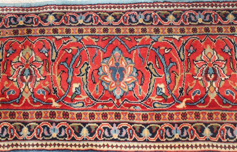 Sarouk Blue Hand Knotted 76 X 125 Area Rug 400-16970 Image 7