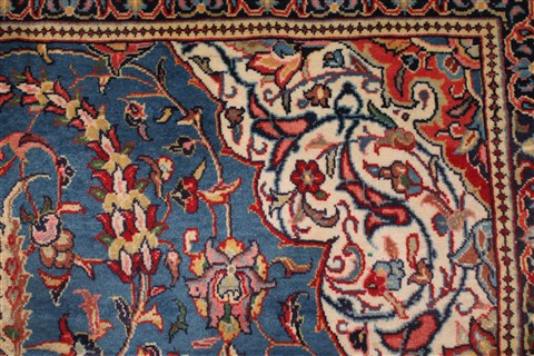 Sarouk Blue Hand Knotted 76 X 125 Area Rug 400-16970 Image 9
