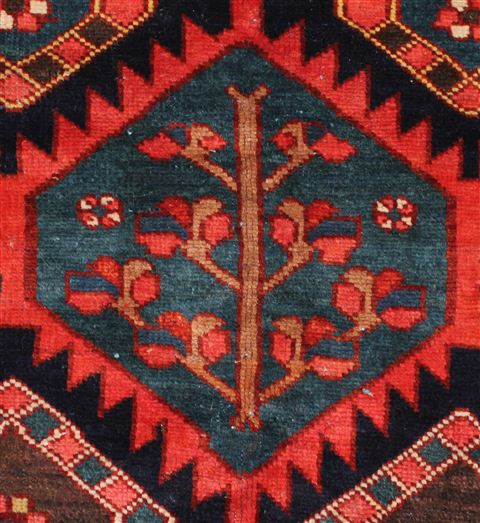Bakhtiar Red Hand Knotted 50 X 73 Area Rug 400-16976 Image 16