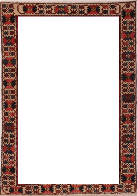 Bakhtiar Red Hand Knotted 50 X 73 Area Rug 400-16976 Image 8