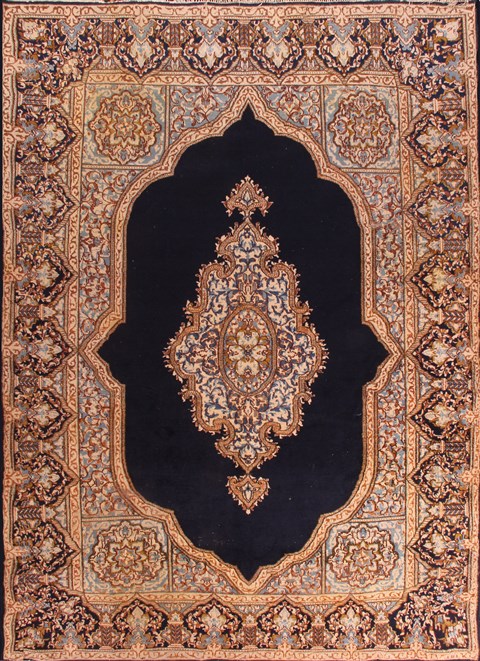 Kerman Blue Hand Knotted 811 X 123 Area Rug 400-16978 Image 0