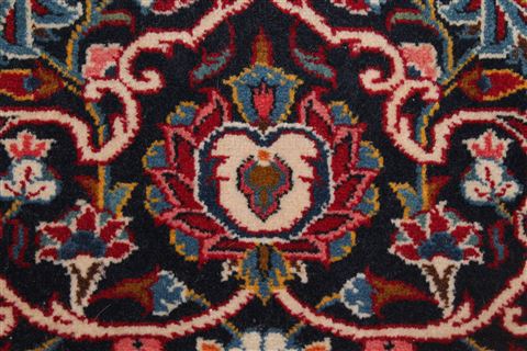 Kashan Red Hand Knotted 100 X 139 Area Rug 400-16982 Image 14