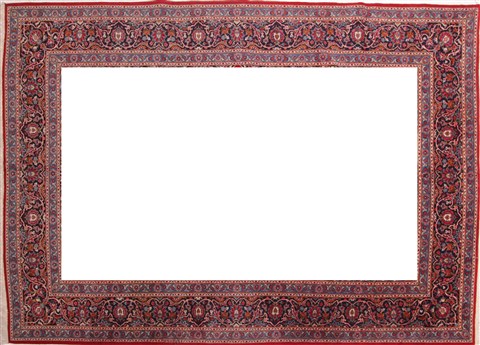 Kashan Red Hand Knotted 100 X 139 Area Rug 400-16982 Image 21