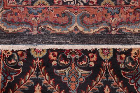 Tabriz Black Runner Hand Knotted 36 X 131 Area Rug 400-16985 Image 6