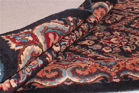 Tabriz Black Runner Hand Knotted 36 X 131 Area Rug 400-16985 Image 8