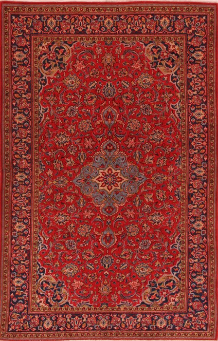 Sarouk Red Hand Knotted 50 X 90  Area Rug 400-16986 Image 0