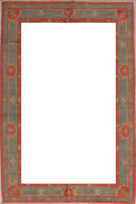 Indo-Nepal Blue Hand Knotted 59 X 90 Area Rug 400-16987 Image 6
