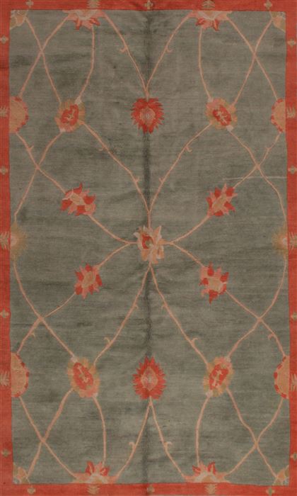 Indo-Nepal Blue Hand Knotted 59 X 90 Area Rug 400-16987 Image 8
