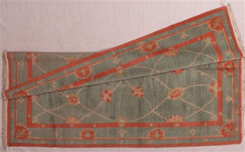 Indo-Nepal Blue Hand Knotted 59 X 90 Area Rug 400-16987 Image 10