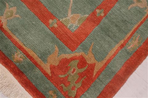 Indo-Nepal Blue Hand Knotted 59 X 90 Area Rug 400-16987 Image 13