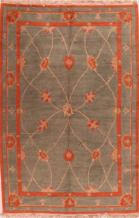 Indo-Nepal Blue Hand Knotted 59 X 90 Area Rug 400-16987 Image 0