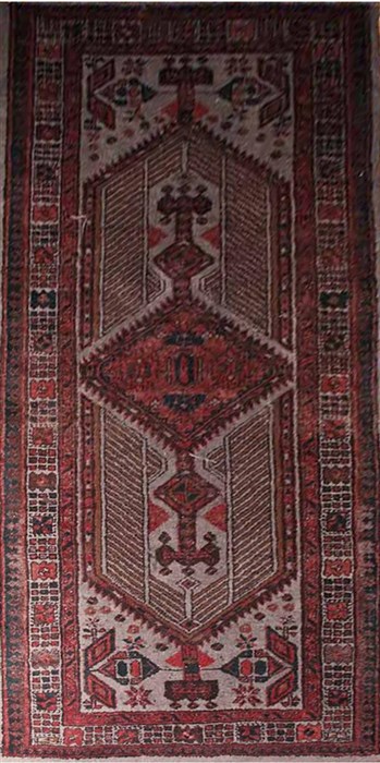 Sarab Beige Runner Hand Knotted 32 X 70  Area Rug 400-16992 Image 0
