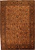Tabriz Brown Hand Knotted 90 X 112  Area Rug 400-16993 Thumb 0