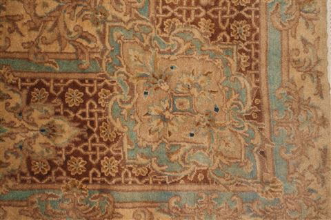 Kerman Brown Hand Knotted 79 X 99 Area Rug 400-16998 Image 22