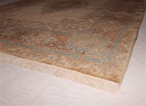 Kerman Brown Hand Knotted 79 X 99 Area Rug 400-16998 Image 23