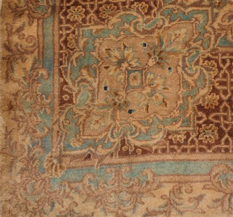 Kerman Brown Hand Knotted 79 X 99 Area Rug 400-16998 Image 25