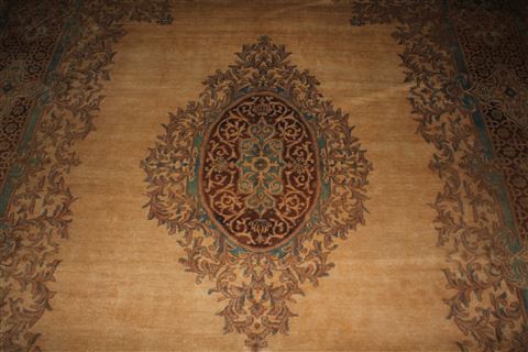 Kerman Brown Hand Knotted 79 X 99 Area Rug 400-16998 Image 27