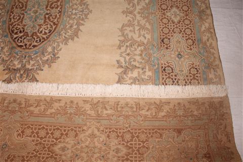 Kerman Brown Hand Knotted 79 X 99 Area Rug 400-16998 Image 28
