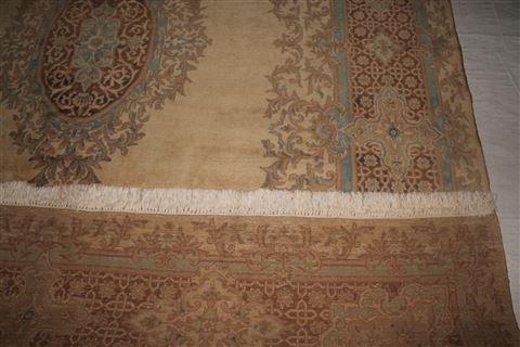 Kerman Brown Hand Knotted 79 X 99 Area Rug 400-16998 Image 29