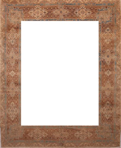 Kerman Brown Hand Knotted 79 X 99 Area Rug 400-16998 Image 34