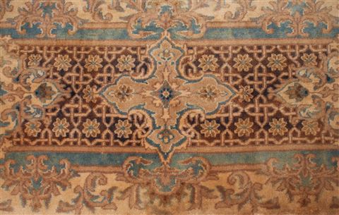 Kerman Brown Hand Knotted 79 X 99 Area Rug 400-16998 Image 13
