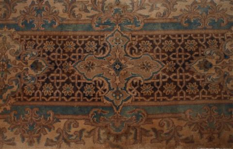 Kerman Brown Hand Knotted 79 X 99 Area Rug 400-16998 Image 15