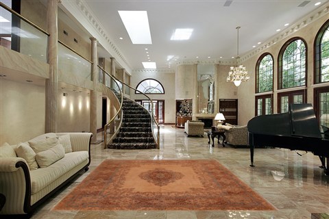 Kerman Brown Hand Knotted 79 X 99 Area Rug 400-16998 Image 2