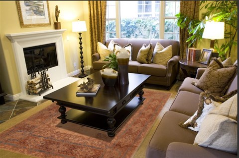 Kerman Brown Hand Knotted 79 X 99 Area Rug 400-16998 Image 3