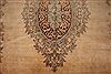 Kerman Brown Hand Knotted 79 X 99  Area Rug 400-16998 Thumb 21