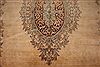 Kerman Brown Hand Knotted 79 X 99 Area Rug 400-16998 Thumb 21