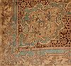 Kerman Brown Hand Knotted 79 X 99 Area Rug 400-16998 Thumb 25