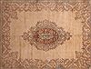 Kerman Brown Hand Knotted 79 X 99  Area Rug 400-16998 Thumb 32